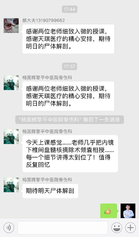 德國費格椎間孔鏡培訓(xùn)